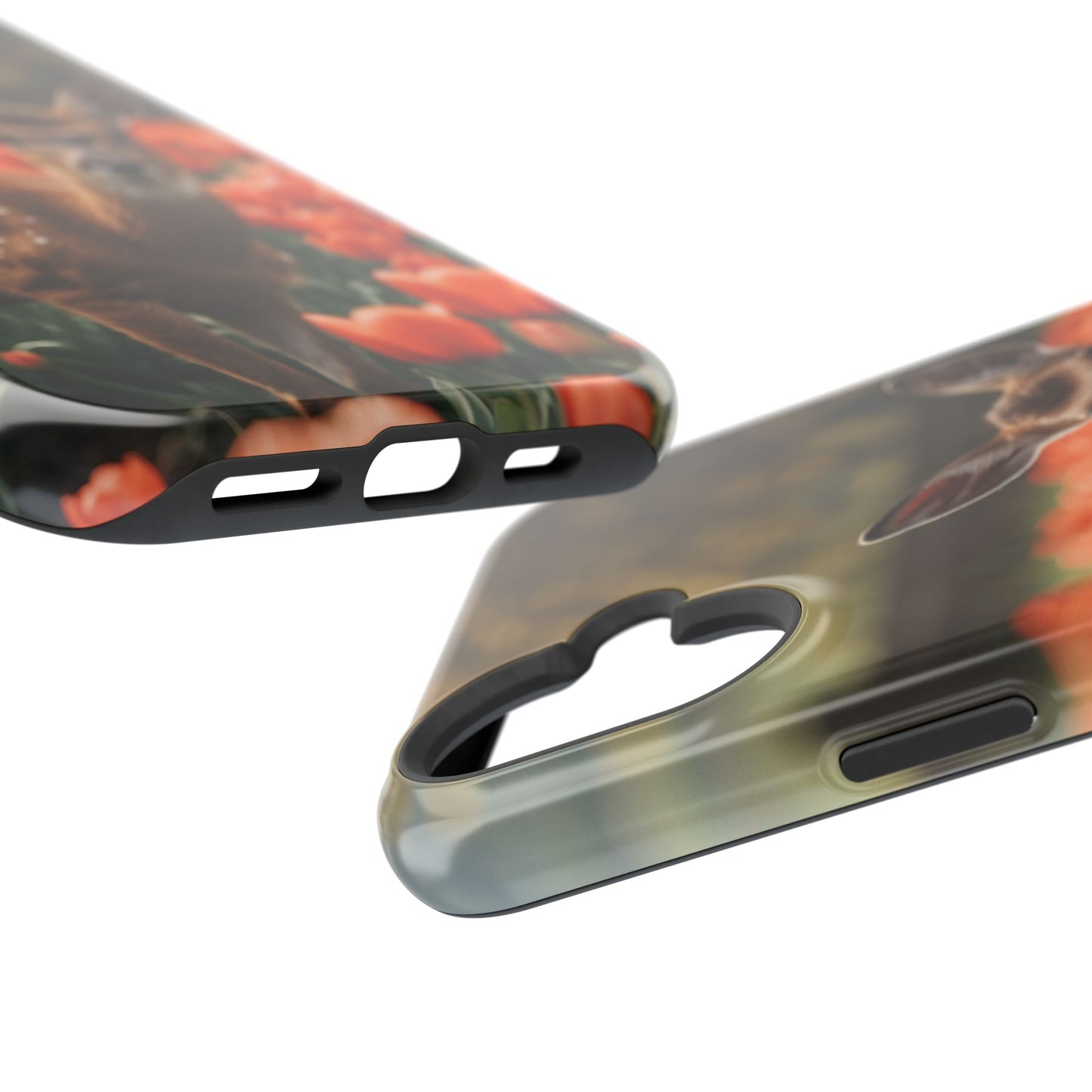 Fawn Among Tulips MagSafe iPhone Case