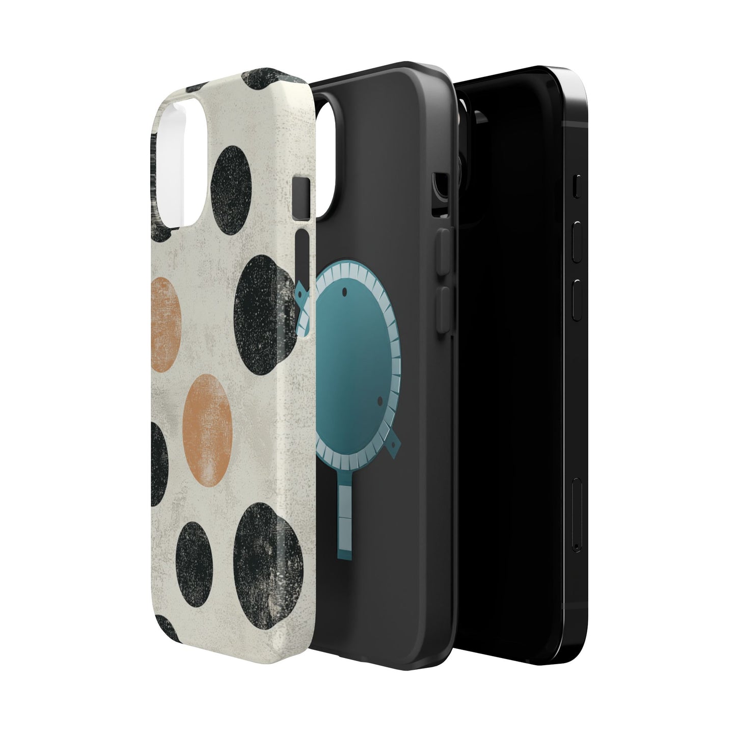 Vintage Polka Dot MagSafe iPhone Case - Retro Abstract Protective Cover