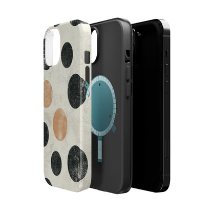 Vintage Polka Dot MagSafe iPhone Case - Retro Abstract Protective Cover