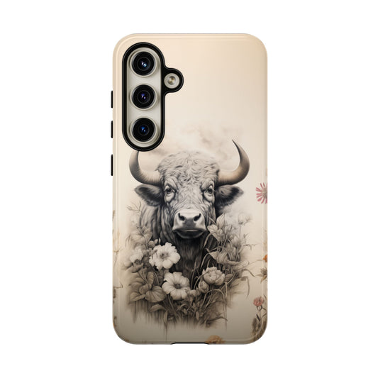 Rustic Cow Case | Floral Western Farmhouse Design