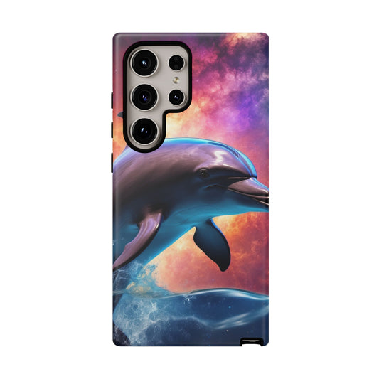 Cosmic Dolphin Galaxy Art - Samsung Galaxy Case