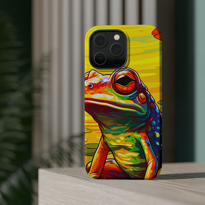 Vibrant Rainbow Frog Design – MagSafe iPhone Case