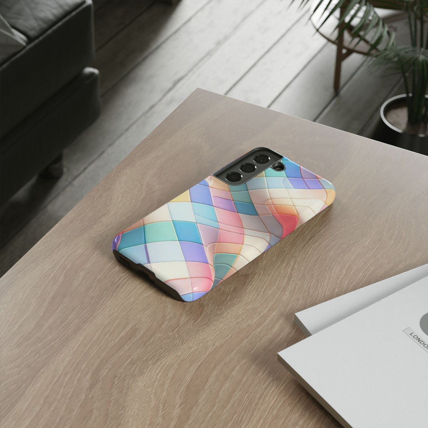 Pastel Prism Plaid iPhone Case