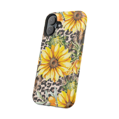 Leopard Sunflower Chic - MagSafe  iPhone Series Case