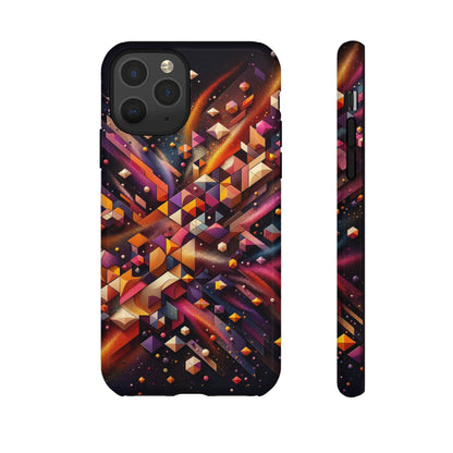 Vibrant Geometric Case | Futuristic Cosmic Art