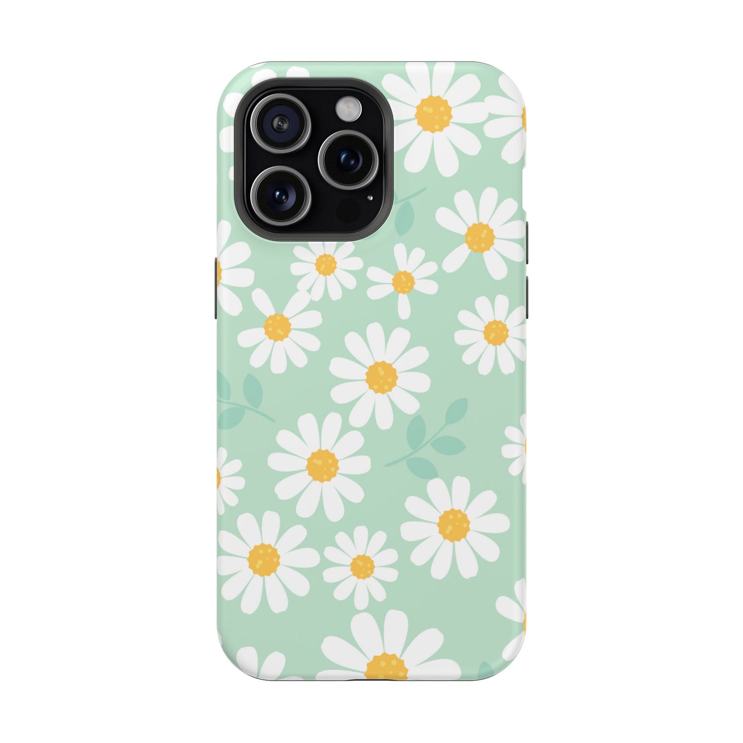 Charming Daisy Floral Tough MagSafe iPhone Case – Spring Pastel Design, Shockproof & Slim