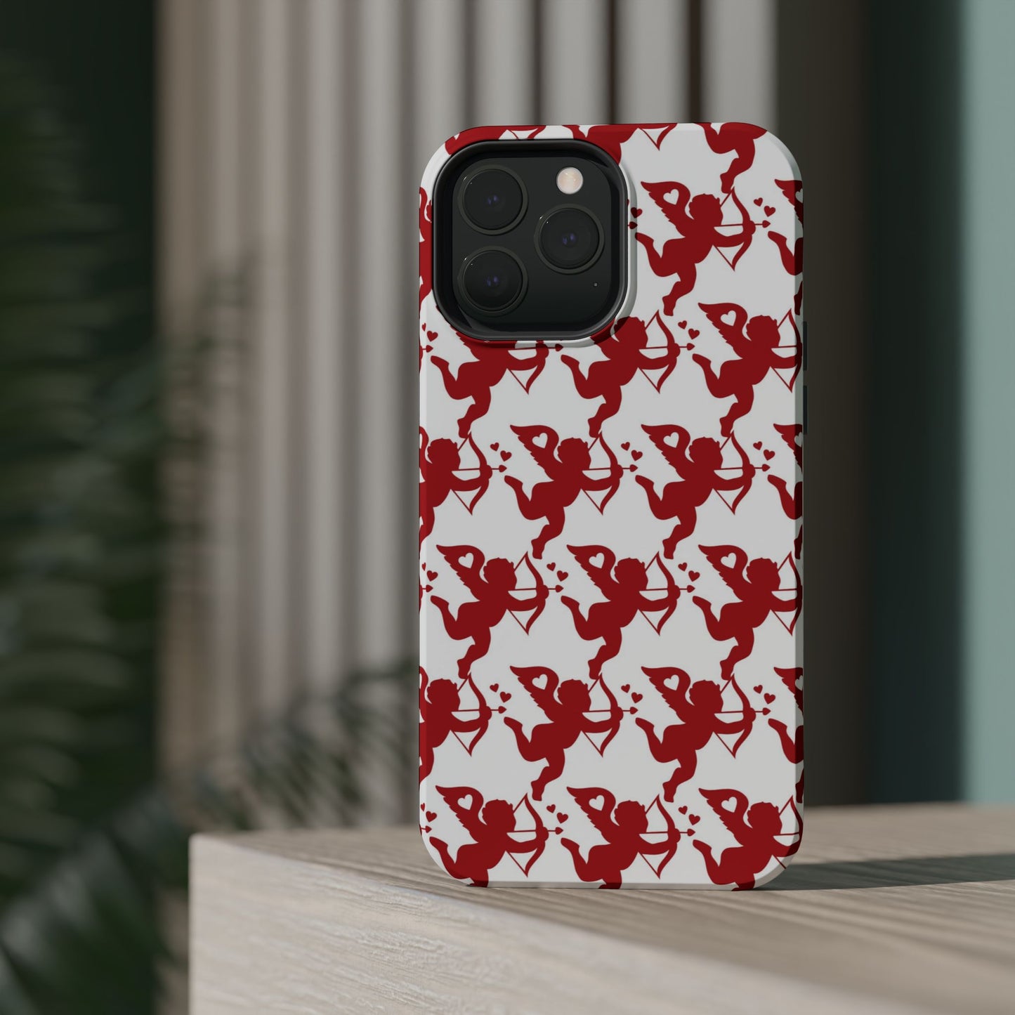 Red Cupid Love Pattern MagSafe Case