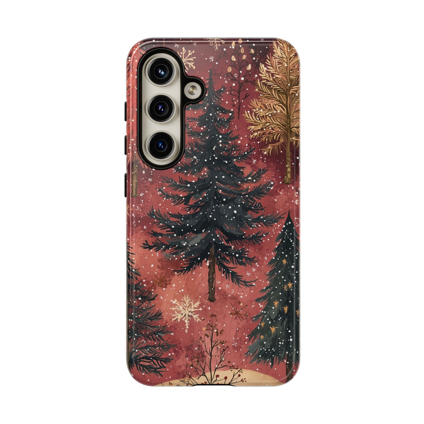 Rustic Red Winter Forest - Samsung Galaxy Series Case