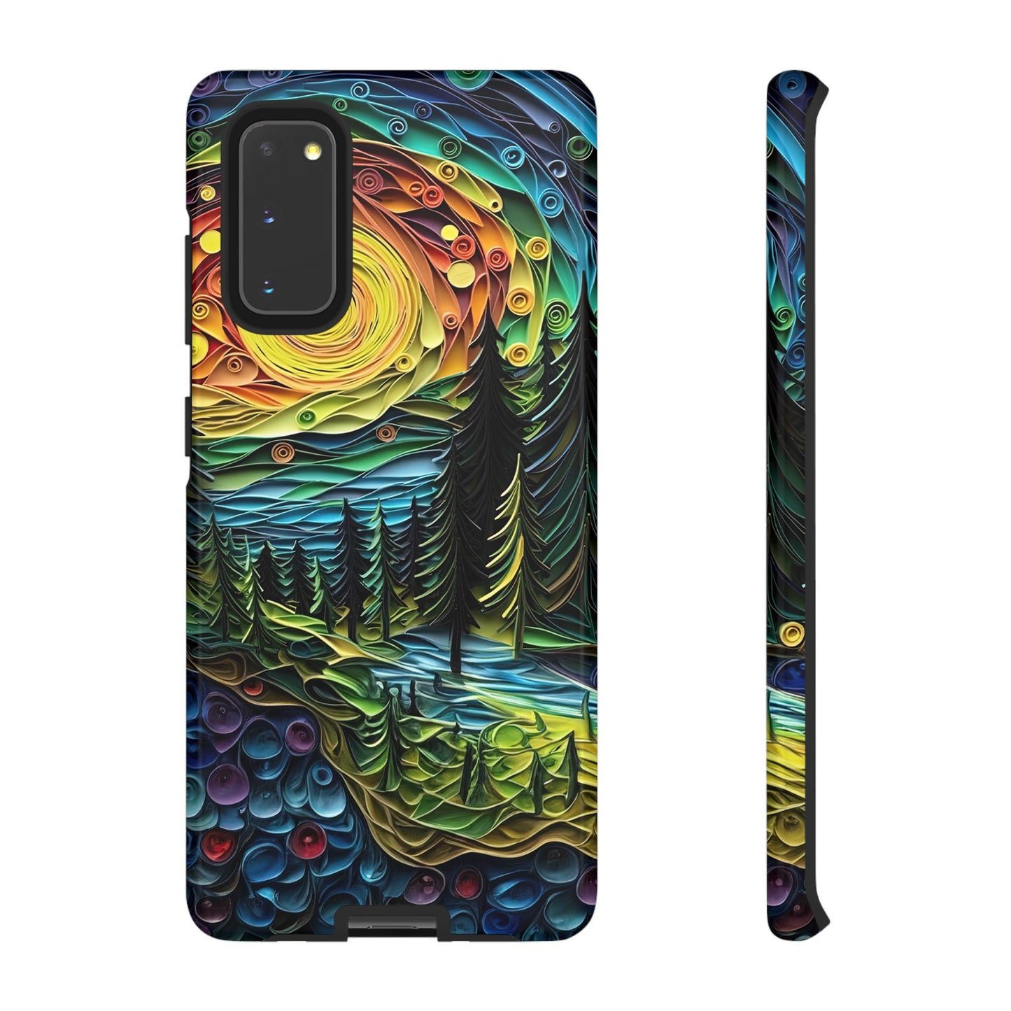 Radiant Forest Sunset Samsung Galaxy Case – Artistic Landscape Design