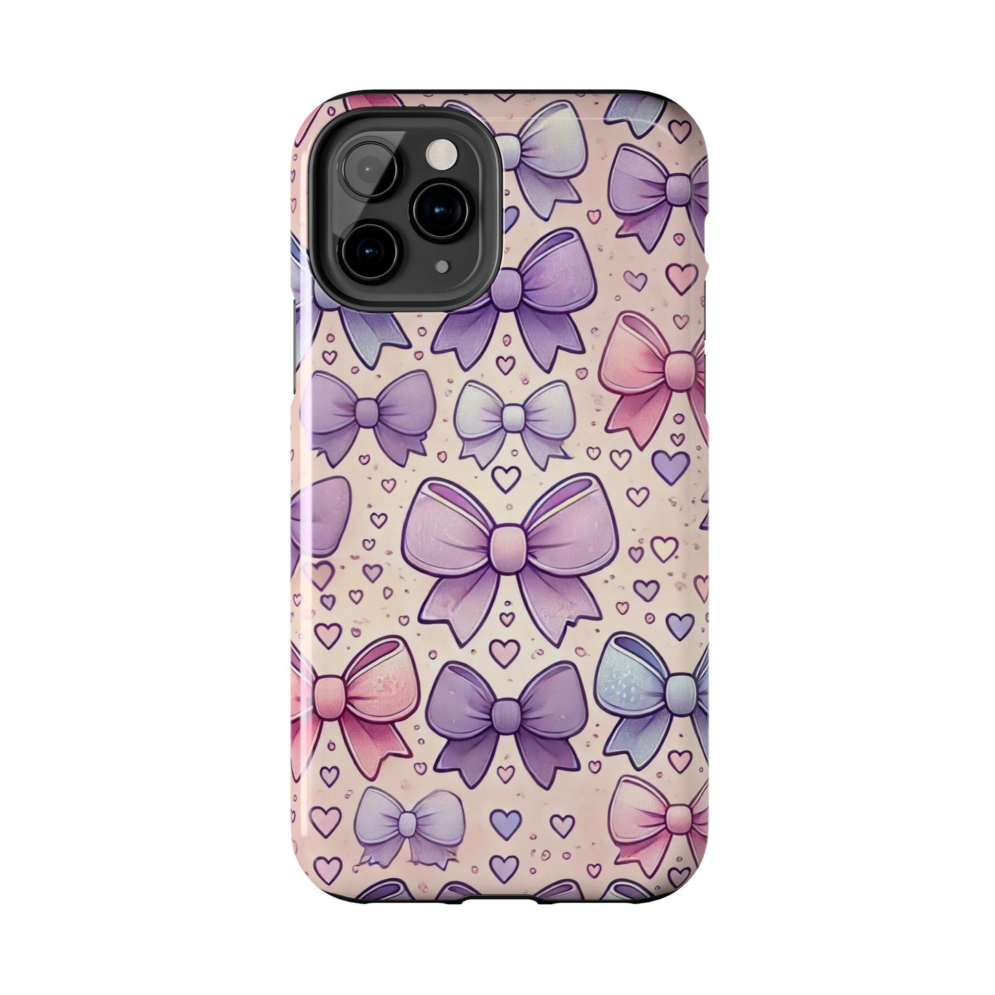 Pastel Bow iPhone Case - Cute Girly Pattern Protective Cover