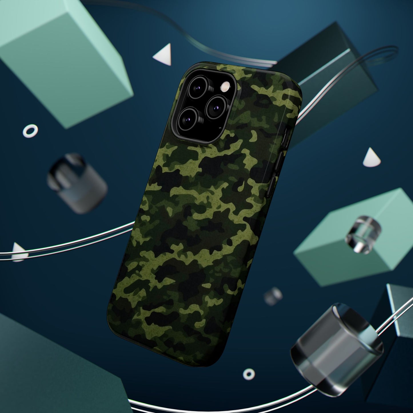 Dark Green Camouflage – MagSafe iPhone Case, Slim and Drop-Resistant