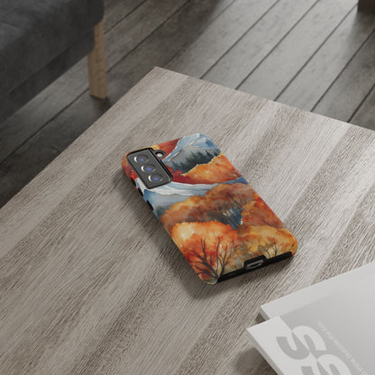 Autumn Mountain Forest Watercolor - Samsung Galaxy Case