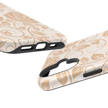 Vintage Rose Vine Tough MagSafe iPhone Case – Elegant Floral Pattern with Dual-Layer Protection