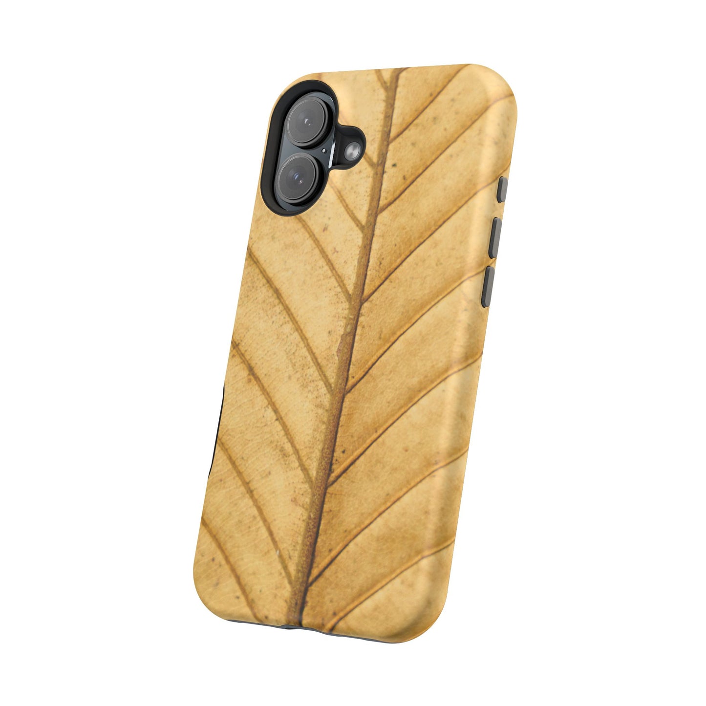 Golden Leaf Texture MagSafe Case – Minimal Nature Design