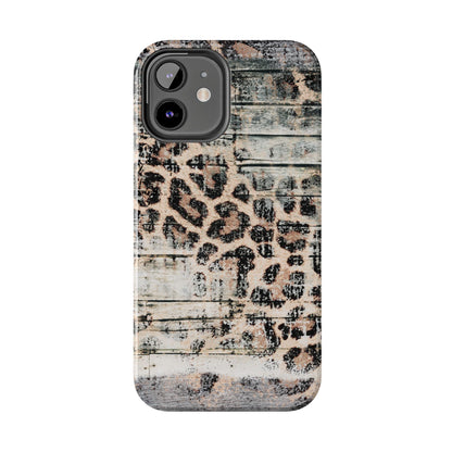 Rustic Leopard Wood Print - iPhone Series Case