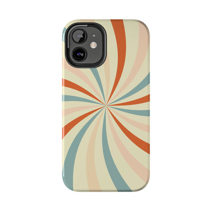 Retro Swirl iPhone Case – Durable, Vintage-Inspired Design with Dual-Layer Protection