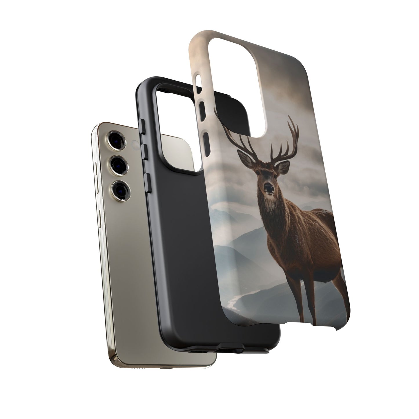 Alpine Majesty: Stag in Snow – Samsung Galaxy Case