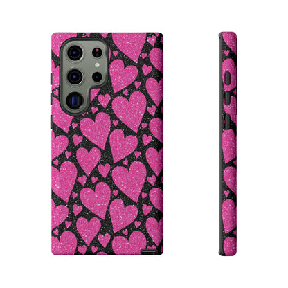 Glitter Hearts Samsung Galaxy Case