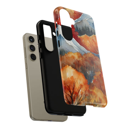 Autumn Mountain Forest Watercolor - Samsung Galaxy Case