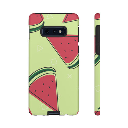 Watermelon Slice Samsung Galaxy Case – Fresh & Fun Design with Retro Geometric Pattern