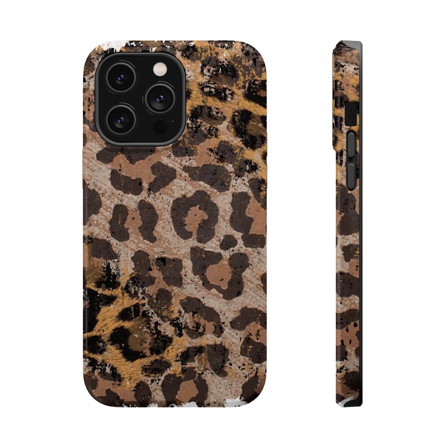 Vintage Distressed Leopard Print - MagSafe iPhone Series Case