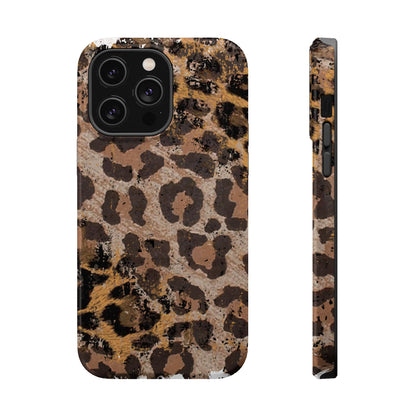 Vintage Distressed Leopard Print - MagSafe iPhone Series Case