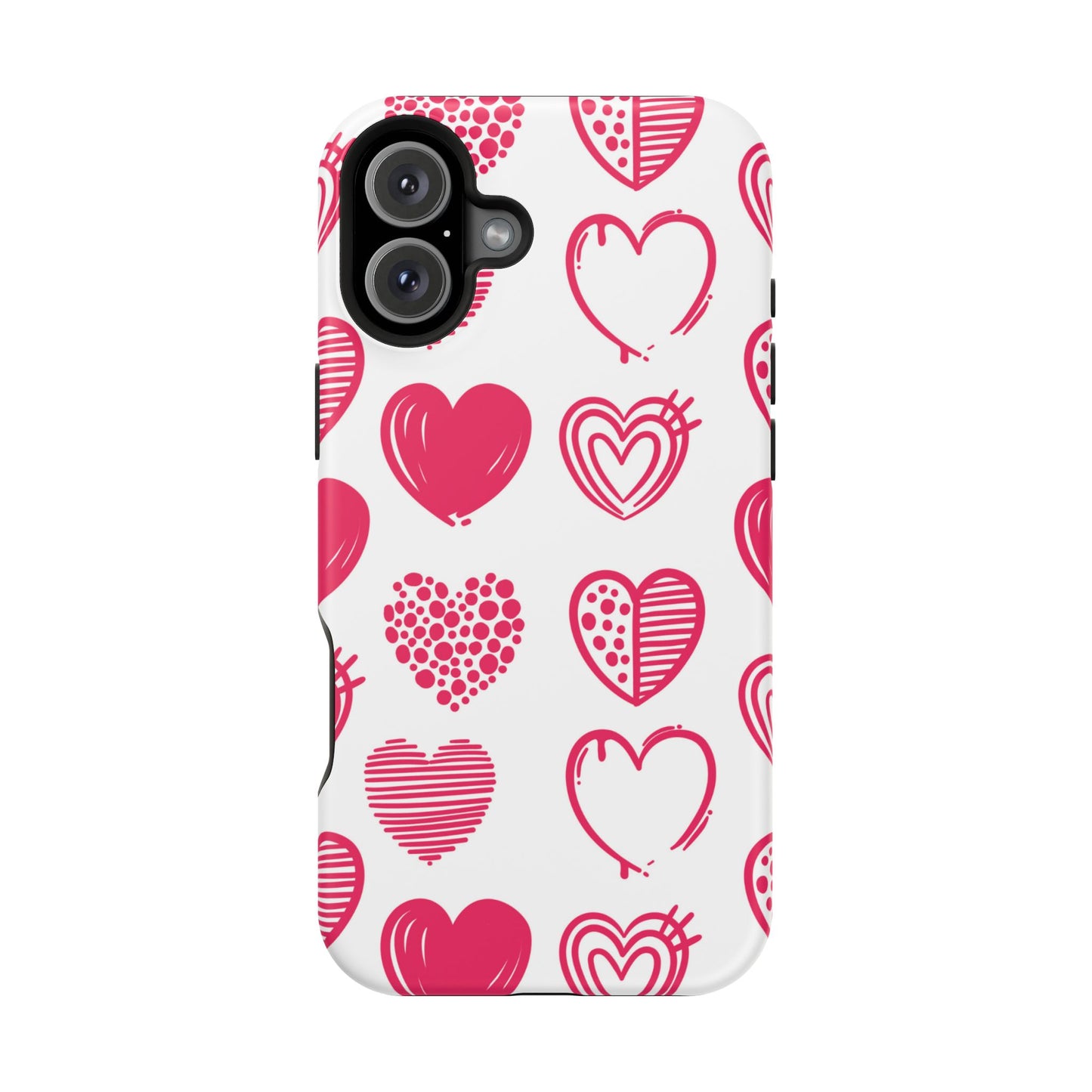 Funky Pink Hearts – MagSafe iPhone Case