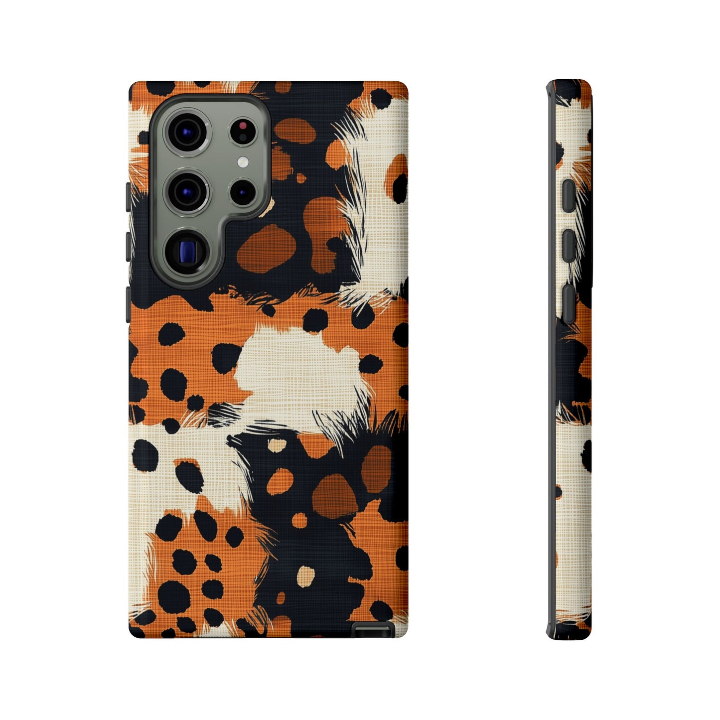 Cheetah Plaid Samsung Case – Brown & Black Pattern