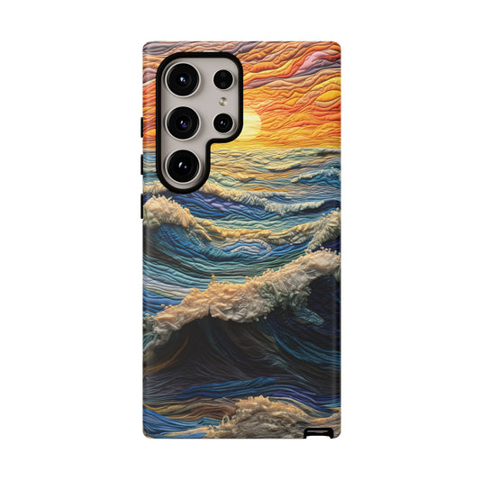 Textured Ocean Sunset Waves – Samsung Galaxy Series Case