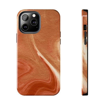 Earthy Terracotta Swirl MagSafe iPhone Case – Elegant Design with Magnetic Precision