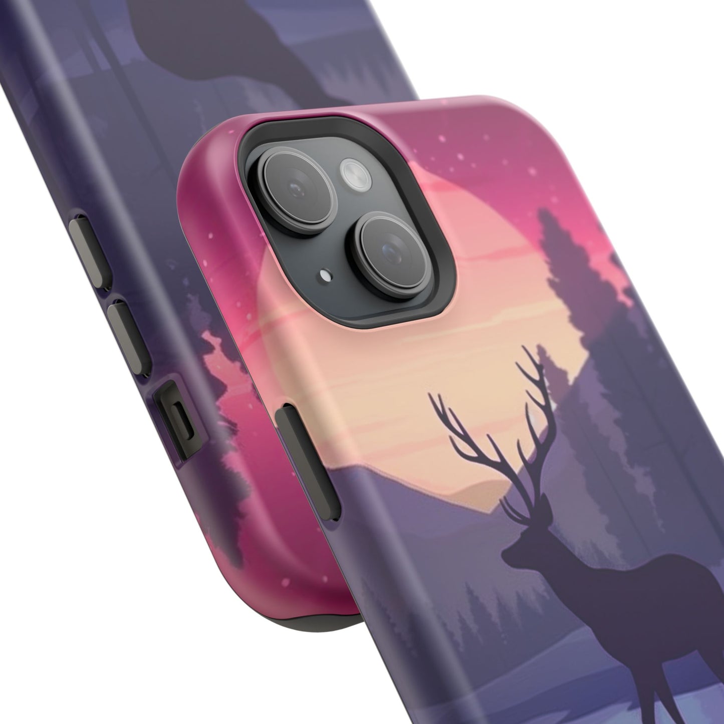 Twilight Elegance: Stag Reflection – MagSafe iPhone Case