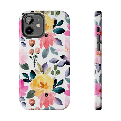 Blossoming Beauty – iPhone Series Case with Vibrant Watercolor Flowers