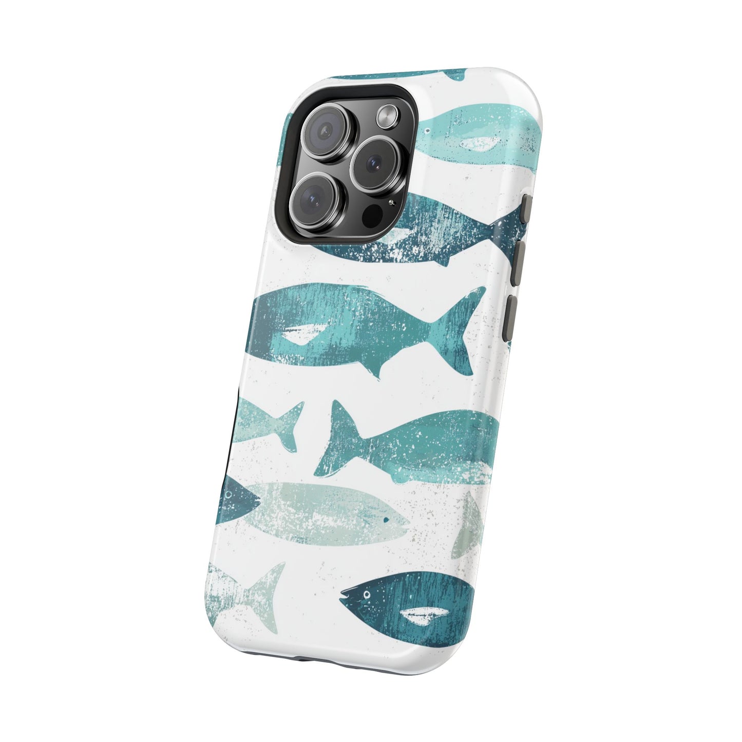 Vintage Blue Fish Print - MagSafe iPhone Series Case