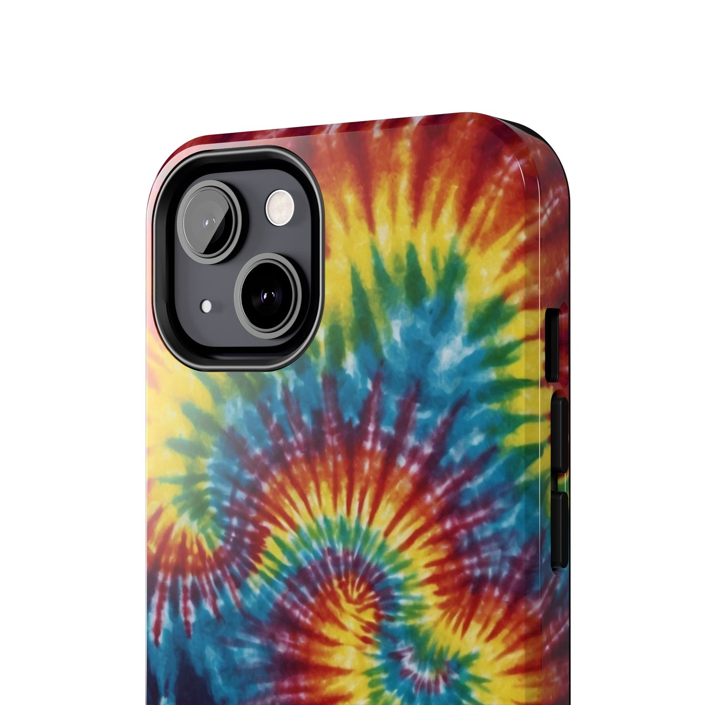 Retro Tie-Dye Swirl iPhone Case – Rainbow Spiral Design