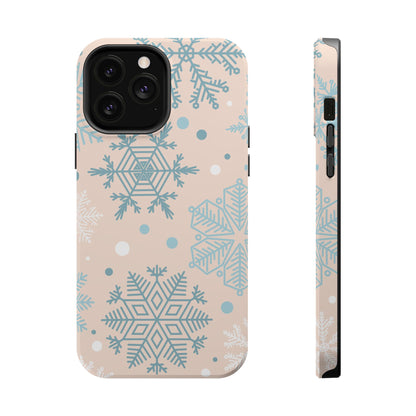 Winter Snowflakes MagSafe iPhone Case – Shockproof, Smooth Matte Finish, Dual-Layer Protection