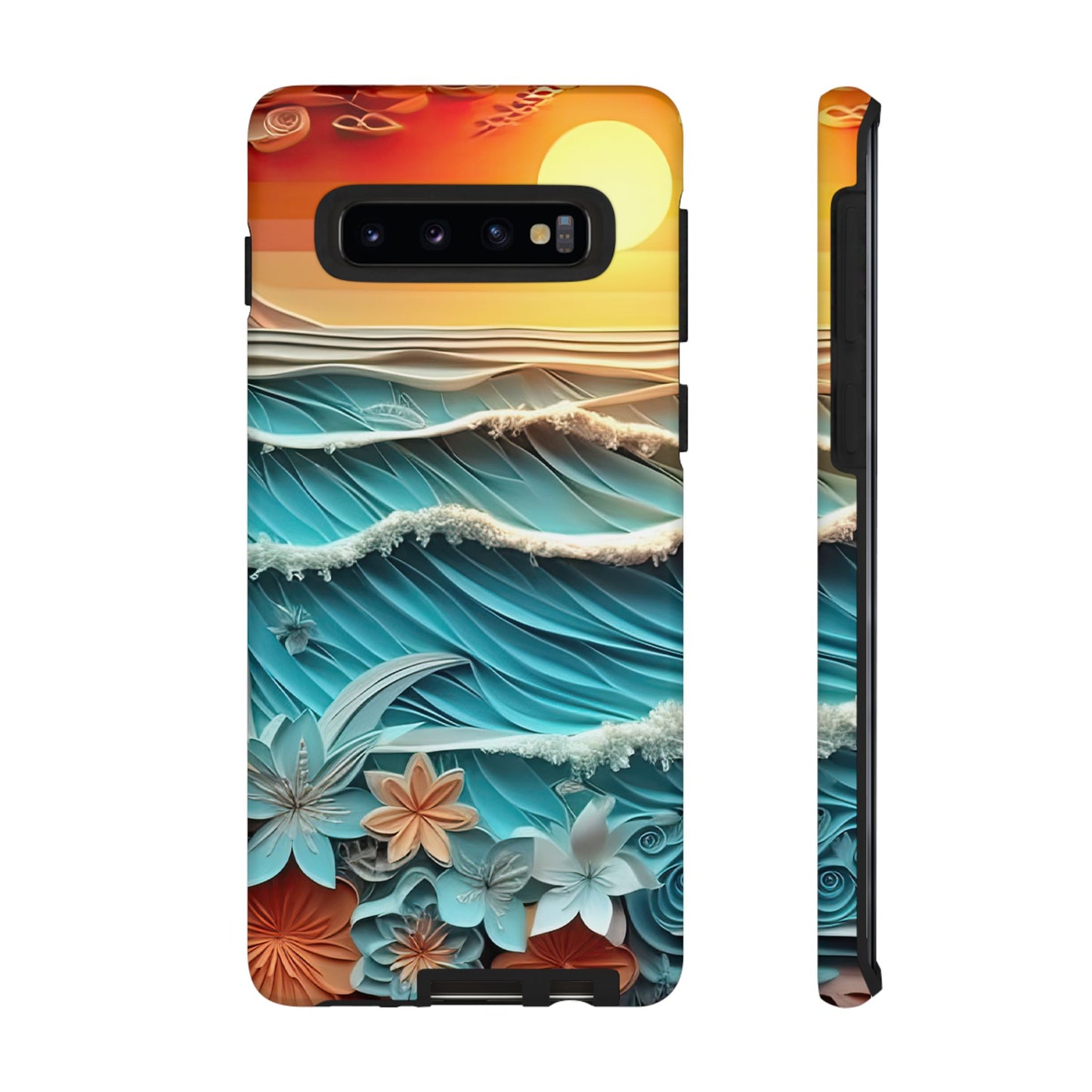 Tropical Sunset Paper Art Ocean – Samsung Galaxy Series Case