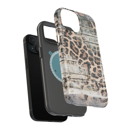 Rustic Leopard Wood Print - MagSafe iPhone Series Case