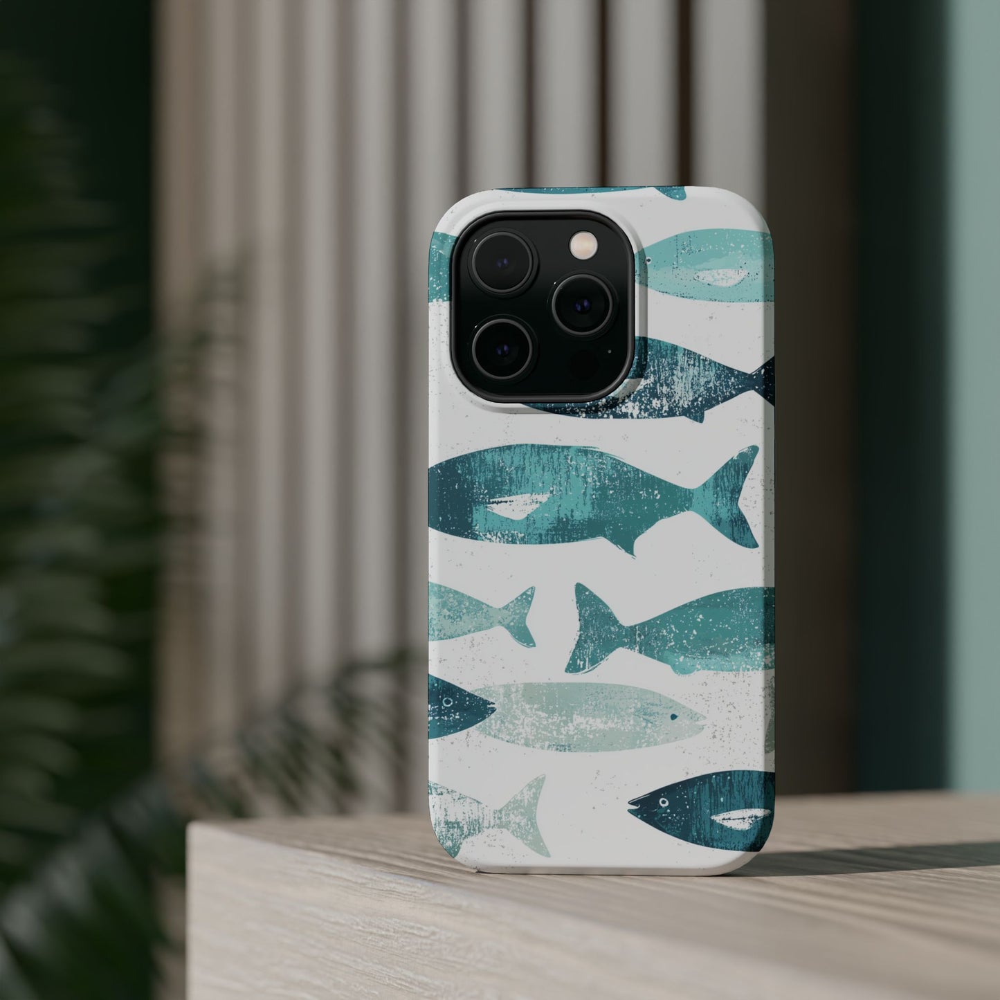 Vintage Blue Fish Print - MagSafe iPhone Series Case