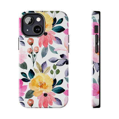 Blossoming Beauty – iPhone Series Case with Vibrant Watercolor Flowers