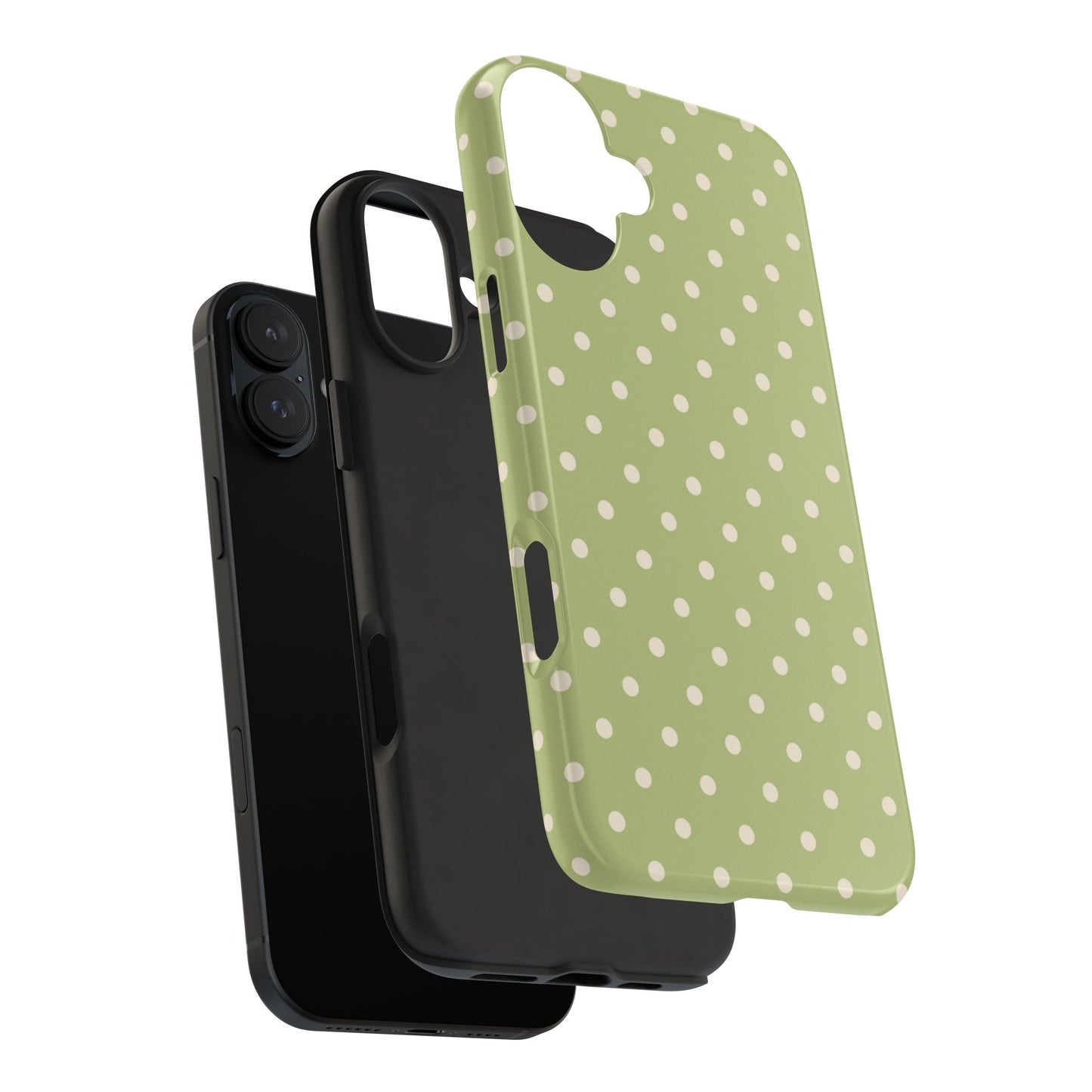 Sage Green Polka Dots – iPhone Case