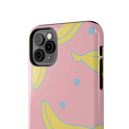 Pink Banana Pop iPhone Case – Cute Pastel Design with Fun Retro Vibe