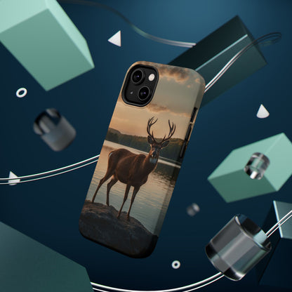 Majestic Stag at Sunset – MagSafe iPhone Case