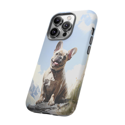 Frenchie iPhone Samsung Galaxy Phone Case! French Bull Dog Standing Proudly. Extremely Tough & Durable With Dual Layer Protection.