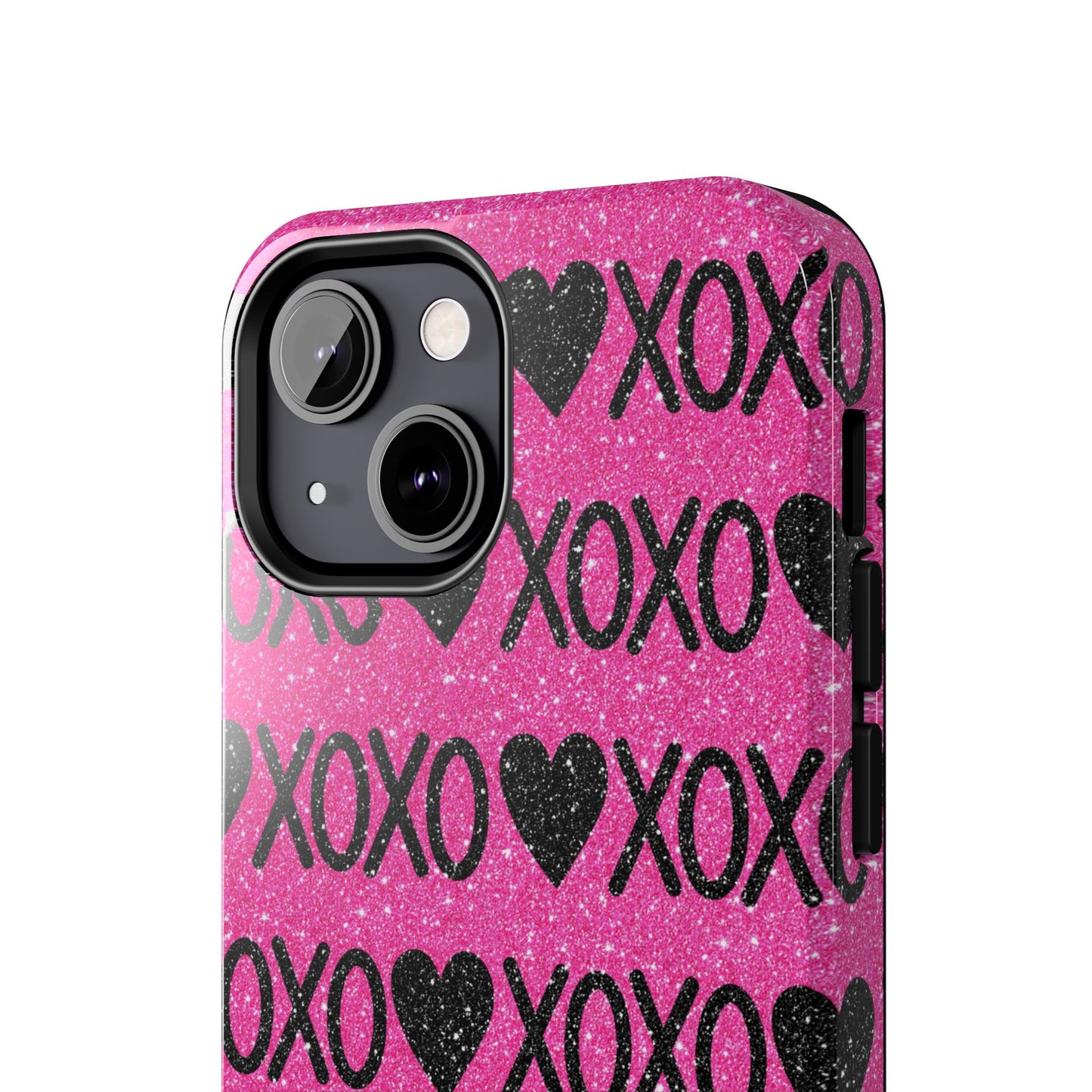 XOXO Glitter Hearts iPhone Case