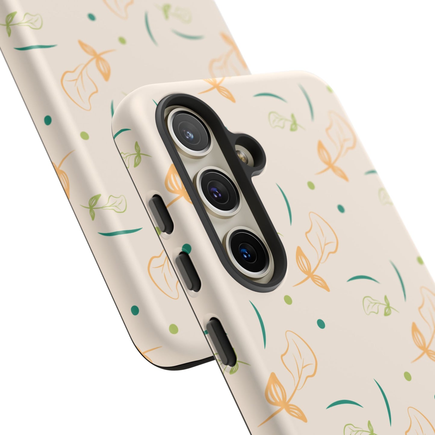 Soft Pastel Abstract Floral Tough Samsung Galaxy Case – Playful Minimalist Design with Dual-Layer Protection