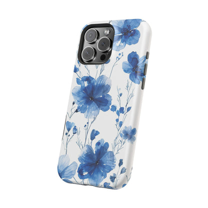 Ethereal Blue Blossoms iPhone Case