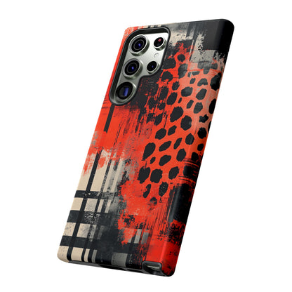 Cheetah Plaid Case – Red & Black Pattern