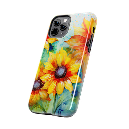 Watercolor Sunflower Splash - iPhone Series Case