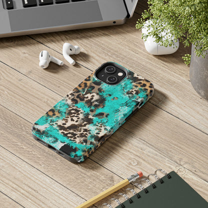 Aqua Splash Leopard - iPhone Series Case