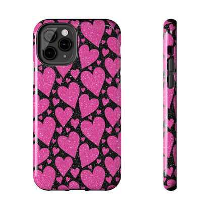 Glitter Hearts iPhone Case